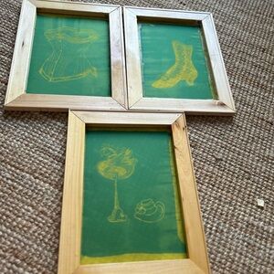 Set of Three Silk Screens